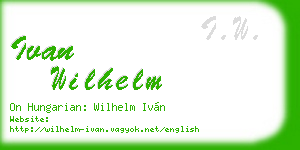 ivan wilhelm business card